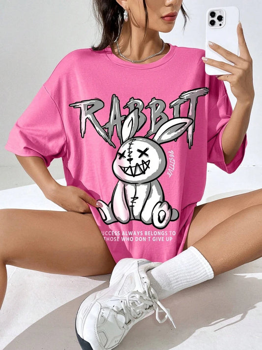 Kawaii Rabbit Printed T-Shirts